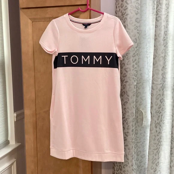 tommy hilfiger pink shirt dress Tommy Hilfiger FOULARD PRINT MIDI SHIRT DRESS